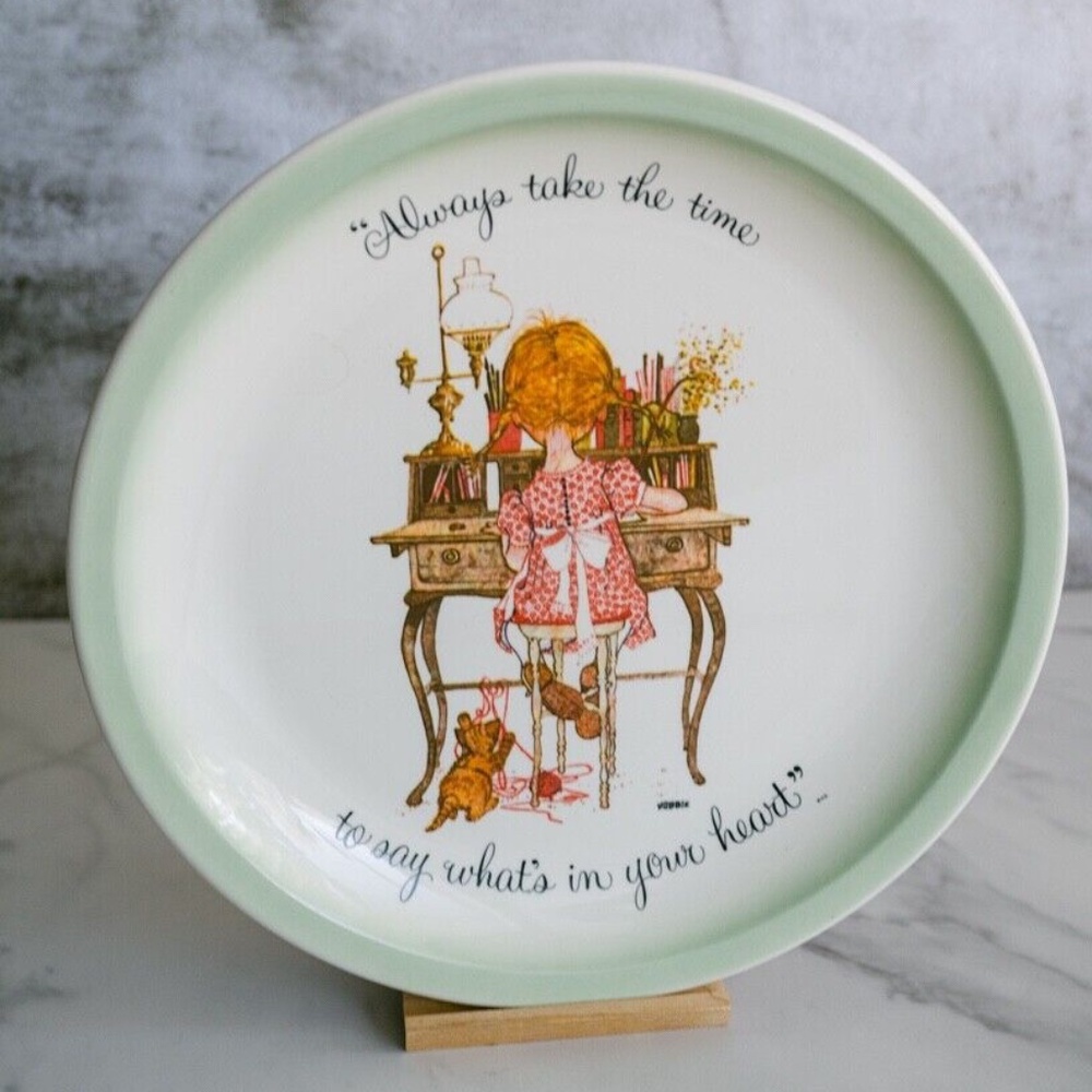 Vintage 1972 Holly Hobbie Plate Always take the time to say what's in your heart